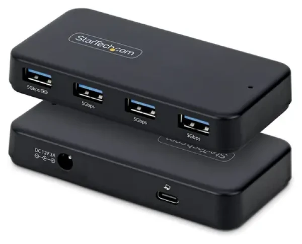 StarTech USB-A Hub 4 porty čierna / 4X USB-A / 5 Gbs / napájací adaptér (ST4300USB3V2-UE)