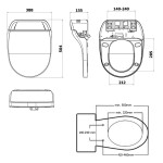 SAPHO - PURA závesné WC s elektronickým bidetom USPA LUX UB-6635RU-1