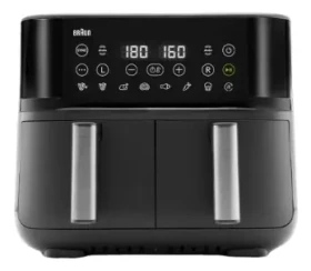 Braun Houshold TwinCook 3 TD 3030I čierna / Teplovzdušná fritéza / 2x 4 l / 2850 W / dotykový LCD (0X12500010)