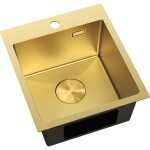 MEXEN - Solix oceľový drez 1-bowl 400 x 450 mm, zlatá 6401401000-55
