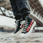 Tenisky Converse x Comme des Garçons PLAY Chuck 70 Hi Multi Heart Black/ Hi Risk Red/ Egret EUR 38