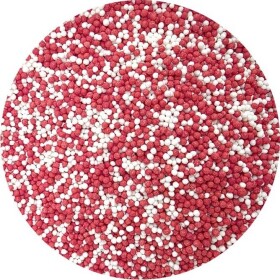 Cukrové perličky červeno-bílé 80 g - I LOVE CAKES - I LOVE CAKES
