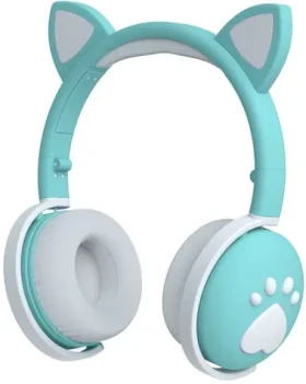 MOZOS KID DOG zelená / Bezdrôtové slúchadlá s mikrofónom / 400 mAh / Bluetooth 5.0 (5903738181339)