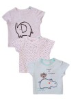 Dojčenské tričko s krátkym rukávom 3pack, Minoti, Koala 3, biela - 68/74 | 6-9m