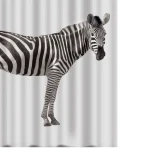 Spirella ZEBRA sprchový záves 180 x 200 cm bielo-čierny / polyester (7610583115546)