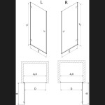 MEXEN/S - Lunar-B sprchové dvere krídlové ľavé 65, transparent, chróm 832-065-000-01-00-L