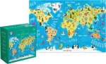 INTERDRUK Puzzle so samolepkami Mapa sveta