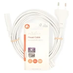 Nedis napájací kábel Euro(M) - IEC-320-C7 3 m biely / Napájací kábel / Priamy / Plochý PVC (CEGL11040WT30)