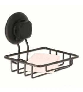 Compactor Bestlock Black Držiak na mydlo/hubku s prísavkou čierna / bez vŕtania (RAN9777)