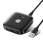 Ugreen CM333 HDMI Switch 2v1 čierna / 2x HDMI (80126)