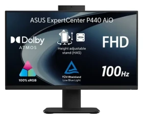 Asus ExpertCenter P4 AiO čierna / 23,8" FHD / Intel Core i3-1315U / 8GB DDR5 / 512GB SSD / W11P EDU (P440VAK-BPC038XA)