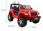 Mamido Elektrické autíčko Jeep Wrangler Rubicon 4x4 červené