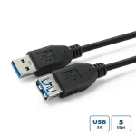 MicroConnect kábel USB3.0 A (M) - USB3.0 A (F) 2m čierna / 5000Mbit/s (USB3.0AAF2B)
