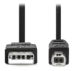 Nedis USB 2.0 kábel AB čierna / Kábel USB / K tlačiarni / 3 m (CCGB60100BK30)