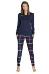 Talianska móda Izera long length sp. farba:navy blue/print XL
