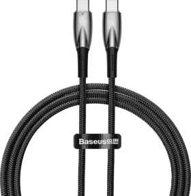 Baseus CADH000701 čierna / Kábel USB-C (M) - USB-C (M) / 1 m / 100W (CADH000701)