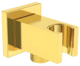 Ideal Standard Nástenné kolienko s držiakom kartáčované zlato / Nástenné kolienko s držiakom / Hranaté / G 1/2" (BC771A2)