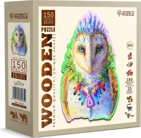 Wooden City Drevené puzzle Sličná sova