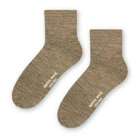 Dámske ponožky MERINO WOOL 130 MELANZ BEIGE 38-40