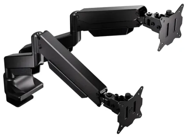 Endorfy Atlas GS Pro Double čierna / Držiak monitorov / 2x monitor / plynová pružina / VESA 75-100mm / 2x16kg (EY8F007)