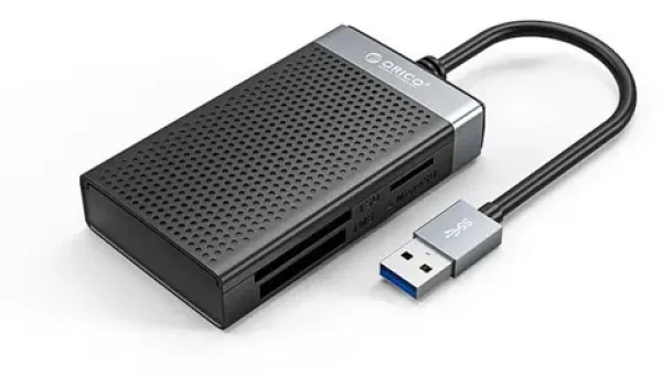Orico CL4D-A3 čierna/strieborná / Čítačka pamäťových kariet / USB-A 3.0 / SD / microSD / CF / MS