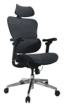 Equip Ergonomická kancelárska stolička modrá/čierna / Kancelárska stolička / opierka hlavy / sieťovina / nosnosť 150 kg (651052)
