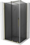 MEXEN/S - Velár sprchovací kút, posuvné dvere 130 x 100, grafit, zlato 871-130-100-41-50