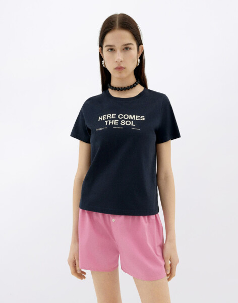 Thinking MU Navy Classic Sun T-Shirt Ida NAVY S