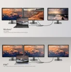 J5Create 4K60 Elite Mini Dock sivá / Dokovacia stanica / USB-C / 3x 4K60Hz / 2x HDMI + DP / RJ-45 / 10 Gbps (JCD397-N)