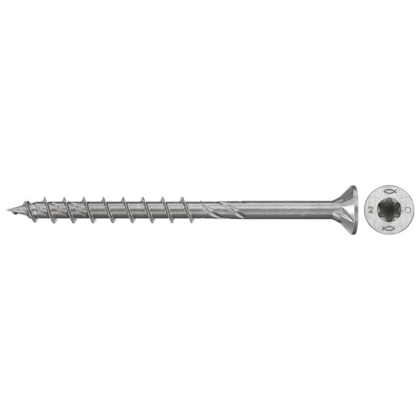 Fischer 574093 skrutky do drevotriesky 6 mm 90 mm TX Nerezová oceľ 100 ks; 574093