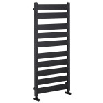 CERANO - Kúpeľňový radiátor Marco - bočné pripojenie - 816W - čierna matná - 1125x550 mm LIV-WP-10-55
