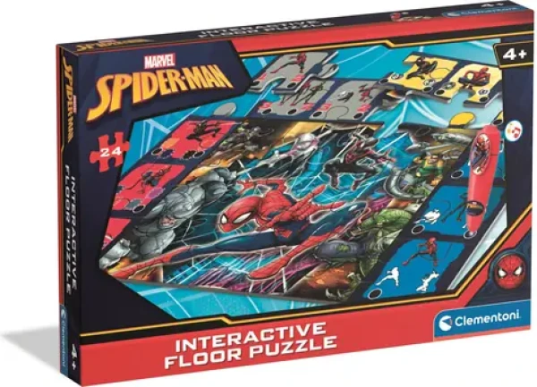 Clementoni Podlahové puzzle s interaktívnym perom Spiderman 24 dielikov