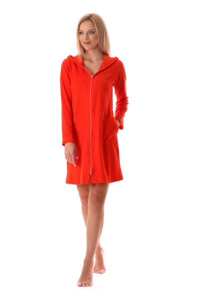 Dámsky župan Bari s kapucňou 3864 cherry tomato - Vestis M