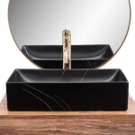Umývadlo na dosku REA Inga Black Marble Mat REA-U8006