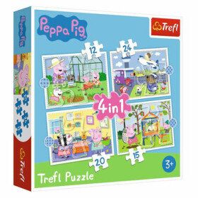 Trefl - Puzzle - Prasiatko Peppa: Spomienky na prázdniny 4v1