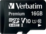 Verbatim MicroSDHC 16GB Premium / Pamäťová karta / UHS-I (U1) / Class 10 (44082)