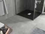 MEXEN/S - Hugo sprchová vanička SMC 100 x 100, čierna, krytka nerez 42701010-X