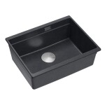 Quadron - Granitový drez Logan 100 Black Metallic Meď HQJ6045U8_PVDC1_U