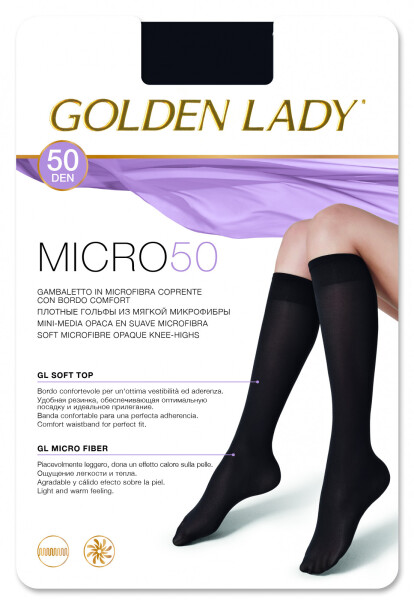 Dámske podkolienky Golden Lady Micro 50 deň marrone scuro/odc.hnědá Univerzální