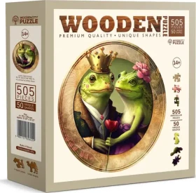 Wooden City Drevené puzzle Láska a žaby