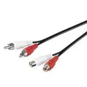 MicroConnect Stereo kábel 2x RCA (M) - 2x RCA (F) 5m čierna (AUDCH5)