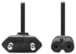 Nedis napájací kábel Euro - IEC-320-C7 čierny / Napájací kábel / Euro zástrčka / IEC-320-C7 / 3 m (CEGL11040BK30)