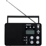 AKAI APR-200 Prenosné rádio čierna / FM / AUX / SW / LED displej / 1W (4905192533441)