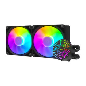 DarkFlash DC240 ARGB čierna / AiO chladič CPU / 2x 120 mm / ARGB podsvietenie / 800-2000 RPM / 30 dB / Intel + AMD (DC240 ARGB Black)