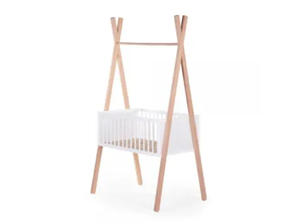 Childhome Postieľka Tipi drevená + stojan na oblečenie / od 0 rokov (CRTIP)