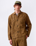 Service Works Patterned Easy Chef Shirt Brown Leopard XL