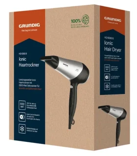 Grundig HD 6080 B čierna / strieborná / Fén na vlasy / 2200 W (GMS5030)