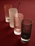 Ferm Living Vysoké poháre Ripple Clear 480 ml – set 2 ks