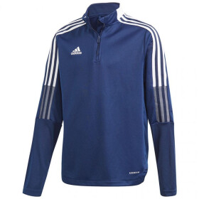 Tiro 21 Youth Jr GK9661 modrá tréningová mikina s kapucňou - Adidas 140