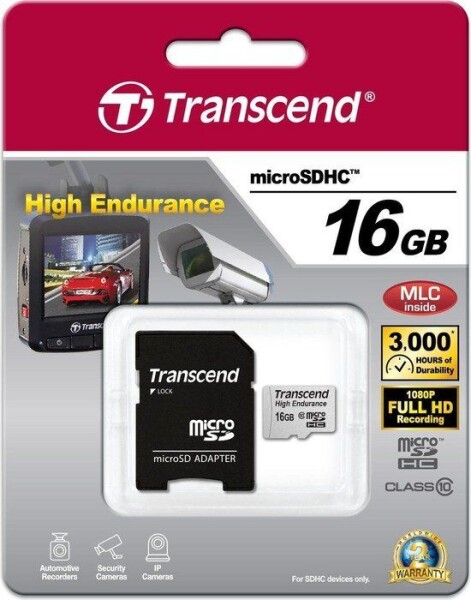 Transcend High Endurance MicroSDHC 16 GB Class 10 U1 (TS16GUSDHC10V)